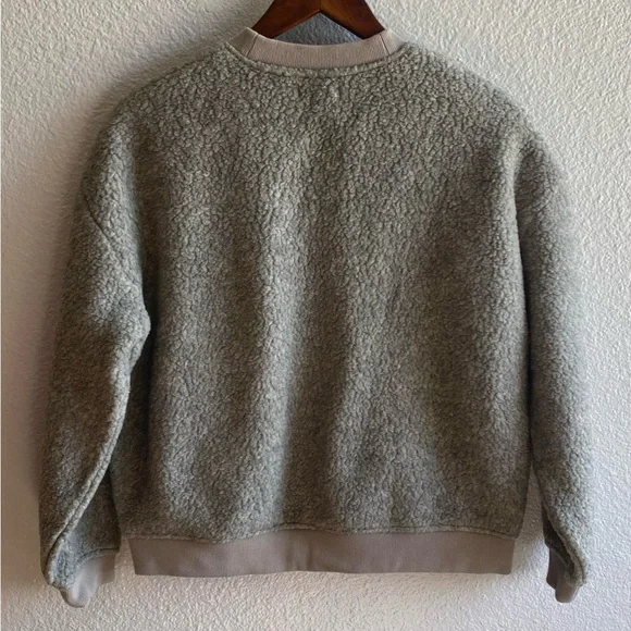Madewell Polar Fleece Sherpa Sweatshirt Women’s Size S - Picture 2 of 6